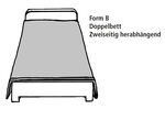 Tagesdecke und Kissenbezüge mit Blättermotiv GRAU