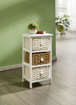 Dekoratives Regal mit Gestell aus Massivholz WEISS