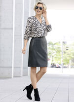 Rock in schmaler Schnittf&uuml;hrung SCHWARZ