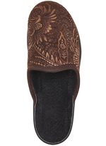 Pantoffel mit floralem Muster BRAUN