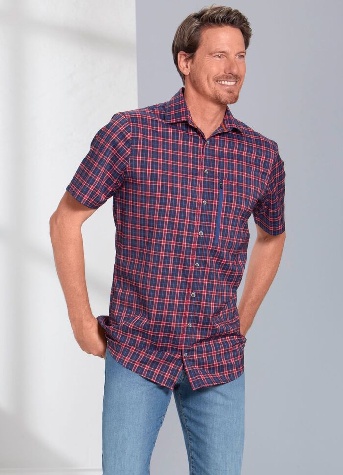 Kariertes Funktions-Hemd in 3 Farben 