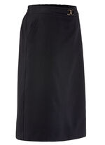 Rock in schmaler Schnittführung SCHWARZ