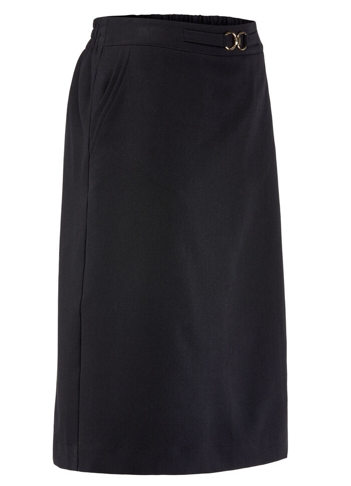 Rock in schmaler Schnittführung SCHWARZ