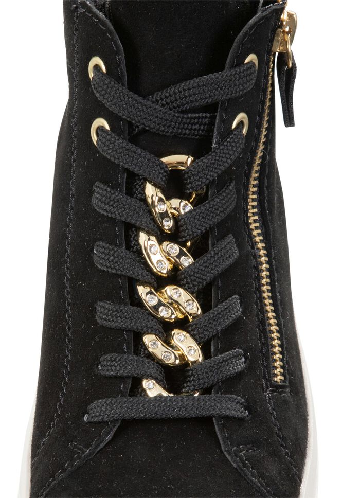 Remonte Bootie mit funkelnder Zierkette an der Schn&uuml;rung 