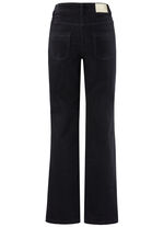 Cordhose mit weitem Beinverlauf SCHWARZ