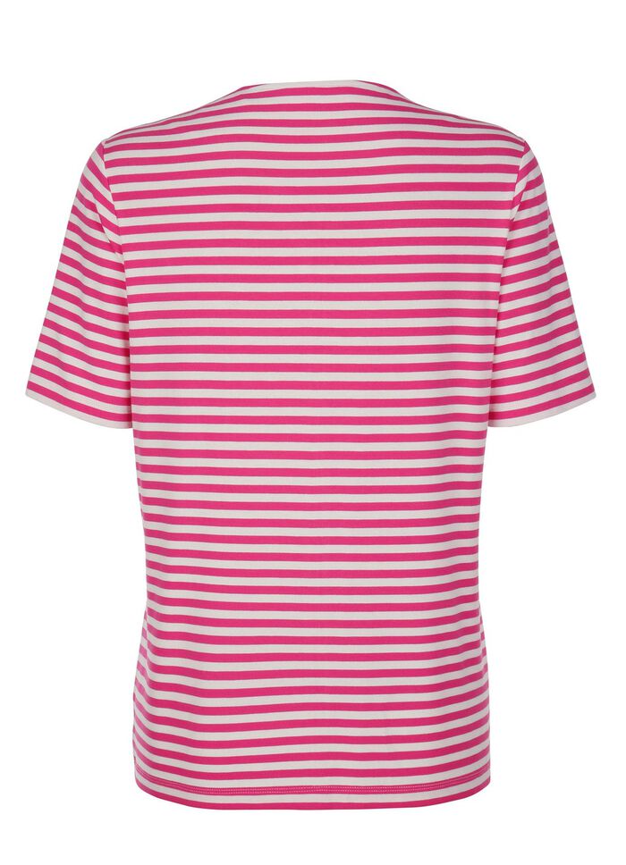 Shirtjacke mit garngef&auml;rbtem Ringeldessin 