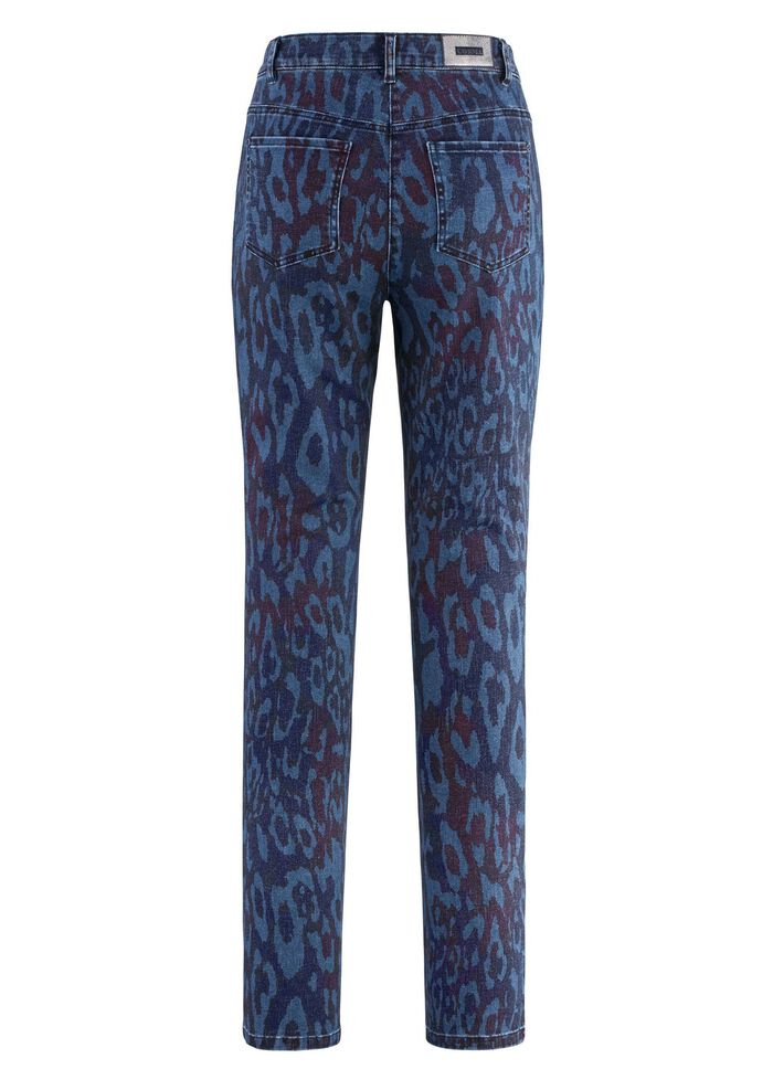 Jeans mit angesagter Tierfelldessinierung 