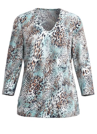 Pullover in Jacquard-Feinstrick 