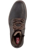 Rieker Schn&uuml;r-Boot mit Warmfutter aus Lammfell und Pl&uuml;schmaterial DUNKELBRAUN