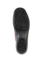 ELENA EDEN Slipper aus teilweise krokogeprägtem, schattiertem Nappaleder BURGUND