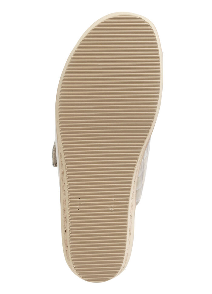 ELENA EDEN Pantolette aus krokogeprägtem Lack- und Nappaleder BEIGE