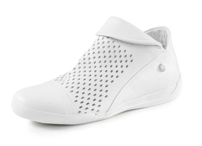 Andrea Conti, sommerliche Damen-Boots, mit herausnehmbarem Fussbett WEISS