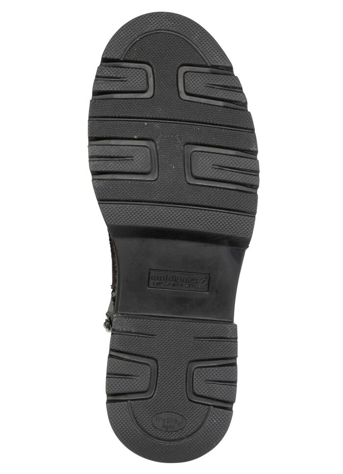 Waldl&auml;ufer, bequeme Damen-Stiefeletten, Winterschuhe, Weite H, mit herausnehmbarem Fu&szlig;bett SCHWARZ
