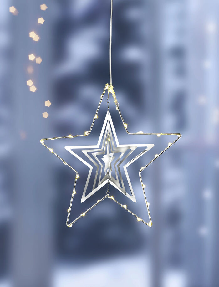 LED-Stern in 3D-Optik aus Metall