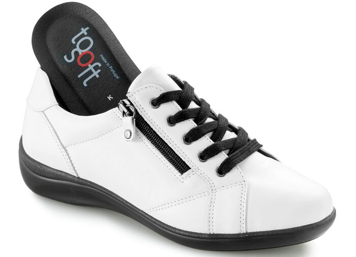 Toosoft Sneaker aus Rind-Nappaleder WEISS