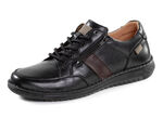Schnürschuh aus Nappaleder SCHWARZ-BORDEAUX