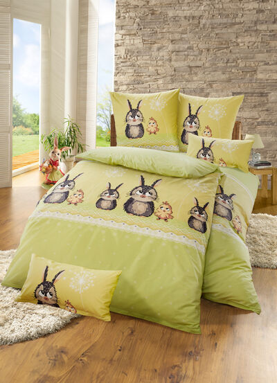 Fein-Renforcé Bettwäsche-Garnitur aus 100% Baumwolle 