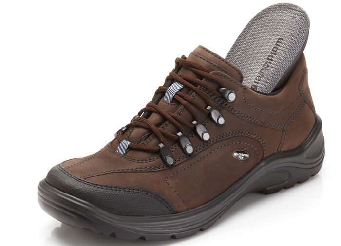 Waldl&auml;ufer Schn&uuml;rschuh mit Klimamembrane SCHOKOBRAUN