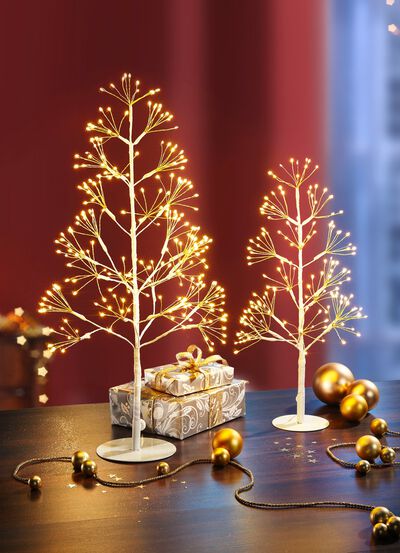 Beleuchtete Tischdekoration aus Metall 