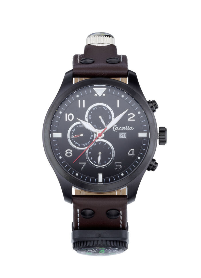 Sportliche Outdoor-Herrenuhr mit LED-Taschenlampe 