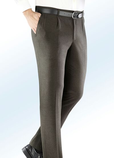 «Klaus Modelle»-Dehnbundhose mit Bundfalten 