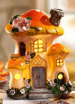 Beleuchtetes Zwergenhaus LED-Beleuchtung BUNT