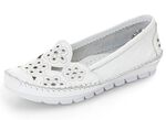 Gemini, leichte Damen-Slipper, Weite G, mit herausnehmbarem Fussbett WEISS