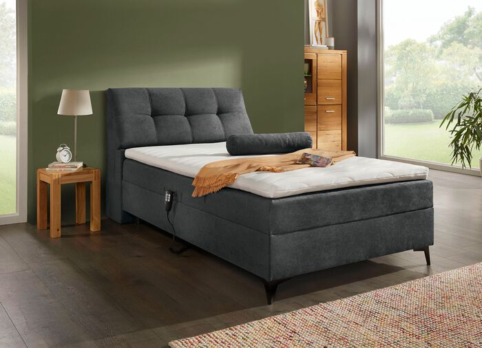 Exquisites Boxspringbett mit elektronischer Kopf- und Fu&szlig;teil-Verstellung 