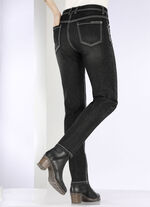 Jeans mit Ziern&auml;hten und Strasssteinen SCHWARZ