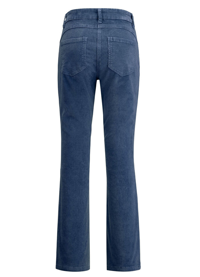 Cordhose in trendiger Bootcut-Form JEANSBLAU