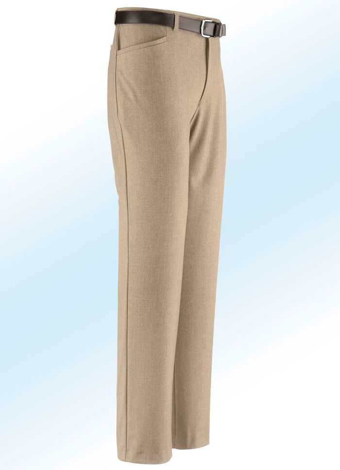 &laquo;Klaus-Modelle&raquo;-Hose mit G&uuml;rtel in 5 Farben BEIGE