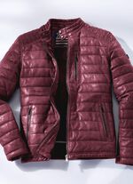 Lederkurzjacke von &laquo;Cabrini&raquo; in 3 Farben ANTIK DUNKELROT