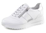 ELENA EDEN Sneaker aus Nappaleder WEISS-SILBER