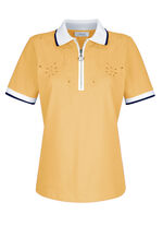 Poloshirt mit Cut-Outs in 2 Farben GELB