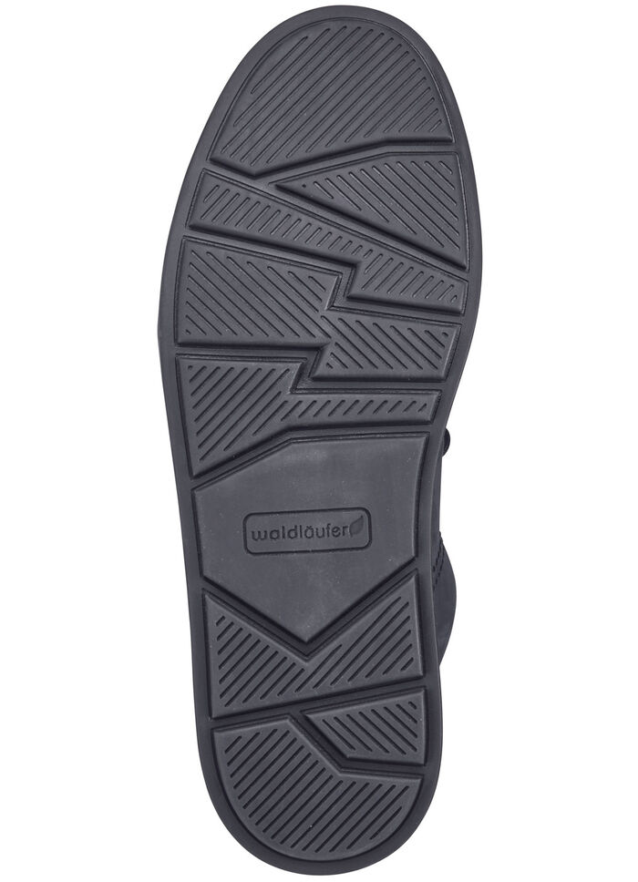 Waldläufer Schnürschuh mit herausnehmbarem Lederfußbett MARINE-BRAUN