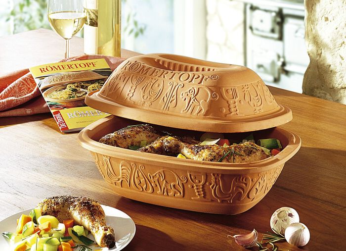 Römertopf mit Kochbuch 