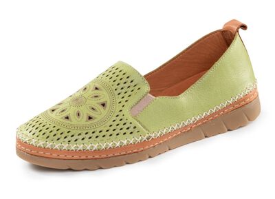 Gemini, sommerliche Damen-Slipper, Weite G, mit herausnehmbarem Fussbett 