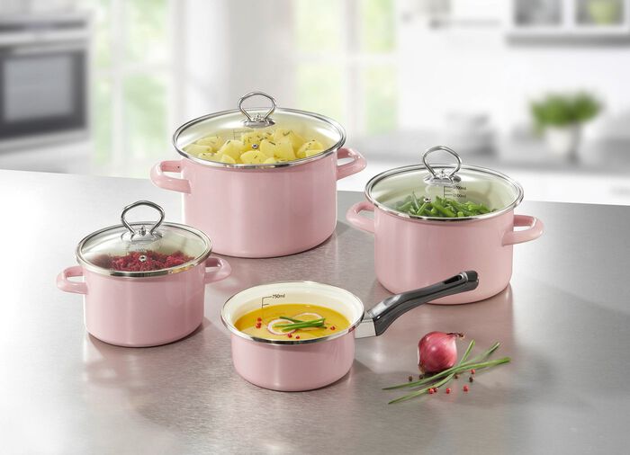 Emaille Topf-Set, 7-teilig 