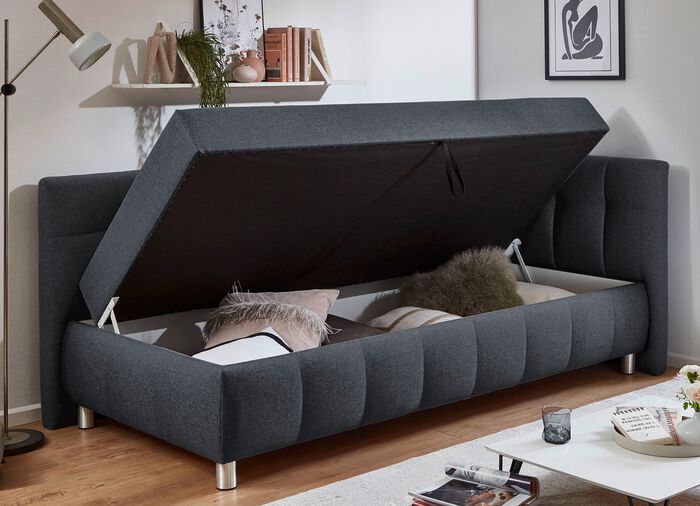 Studioliege mit Kissen und Bettkasten 