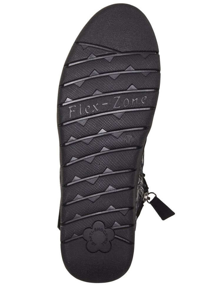 ELENA EDEN Schn&uuml;r-Bootie aus Veloursleder SCHWARZ