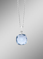 Sch&ouml;ner Anh&auml;nger mit beh. Blautopas und Ankerkette 