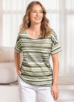 Shirt mit Streifen-Dessin 