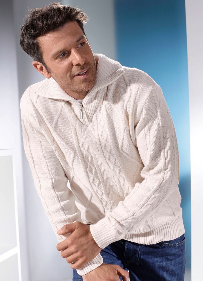 Troyer mit kurzem Reissverschluss in 3 Farben 