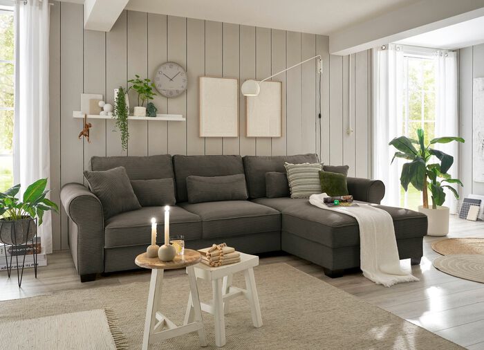 Moderne Polsterecke mit Bettfunktion 