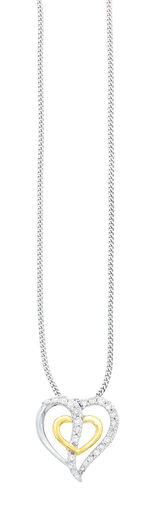 Herz-Anh&auml;nger mit 25 Diamanten 