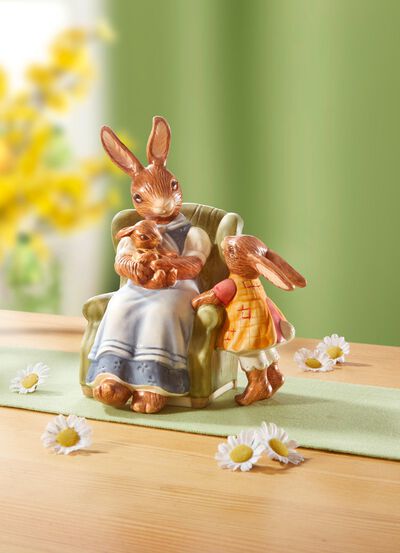 Hasenmama mit Kindern 