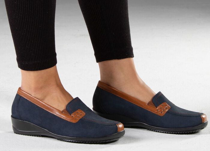 Waldl&auml;ufer, bequeme Damen-Slipper, Weite H, mit herausnehmbarem Fussbett 