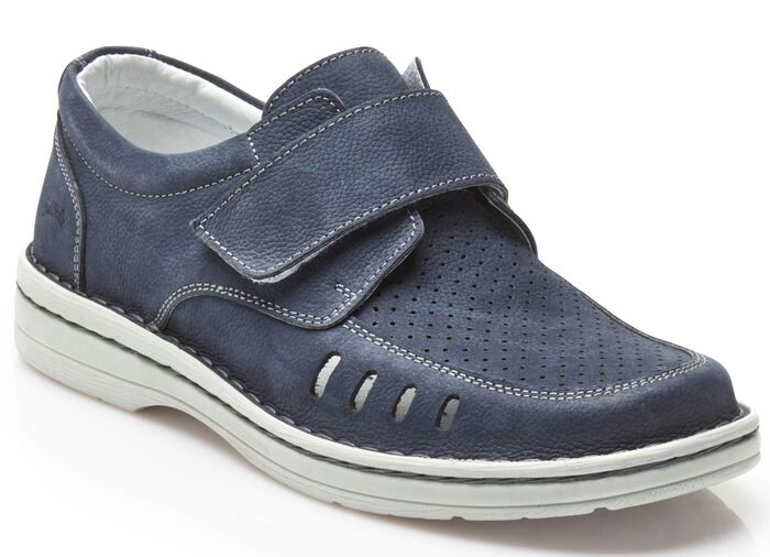 Slipper mit verstellbarer Klettspange BLAU