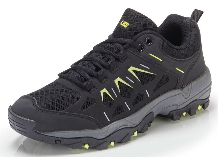 Schn&uuml;rschuh mit angenehmer Polsterung SCHWARZ-LIMETTE