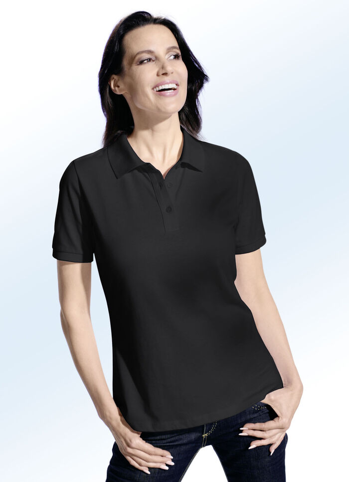 Kombistarkes Zweierpack Poloshirts SCHWARZ+WEISS
